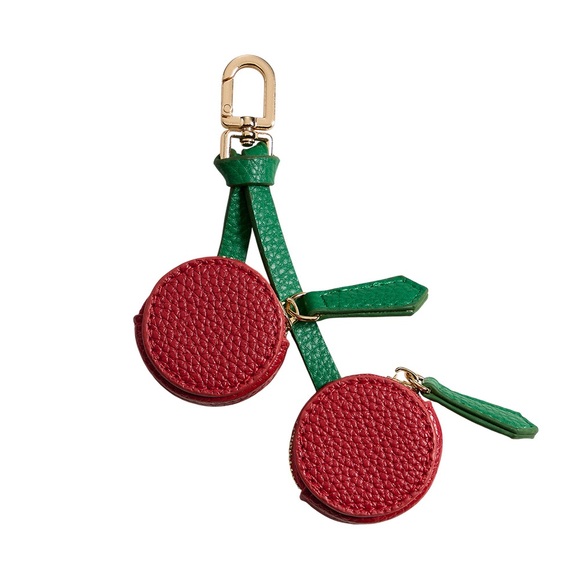 Leather Cherry Bag Charm - Picture 3 of 3